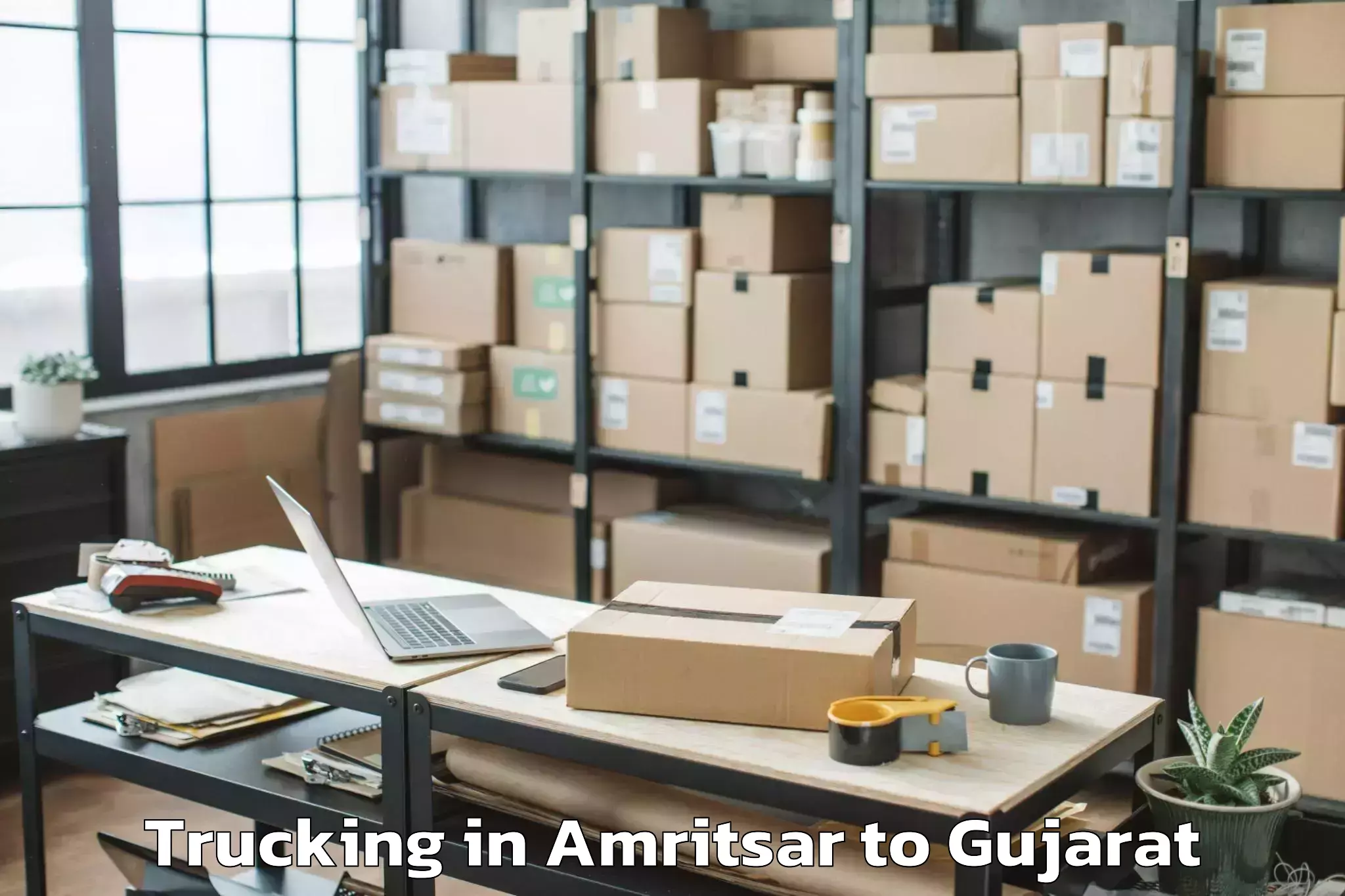 Book Amritsar to Dasada Trucking Online